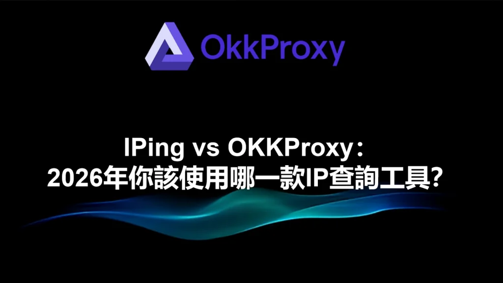 OKKProxy使用IP位址查詢工具的操作示意（2026 年版）